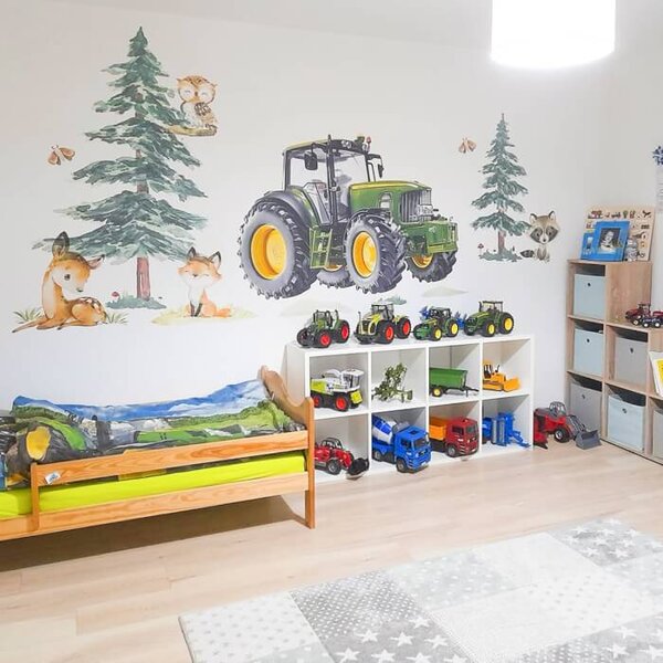 INSPIO - átragasztható textil matrica - Öntapadós tapéta - Fa