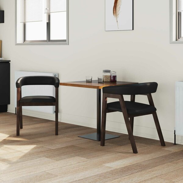 VidaXL Étkező Székek 2 pcs Világos Barna 54 x 57 x 73 cm Tömör Gumi Fa