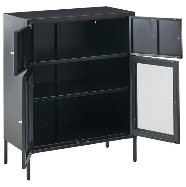 Vitrin ESHOLT Fém 80 cm Fekete