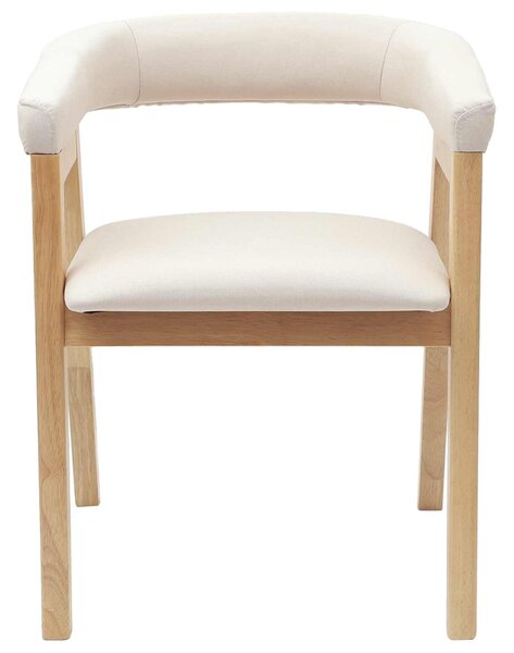 VidaXL Étkező Székek 2 pcs Természetes 54 x 57 x 73 cm Tömör Gumi Fa