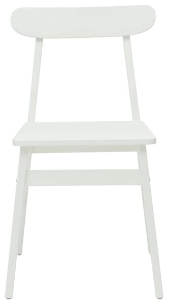 VidaXL Étkezőszék 2 pcs Fehér 43 x 44,5 x 77 cm Tömör Gumi Fa