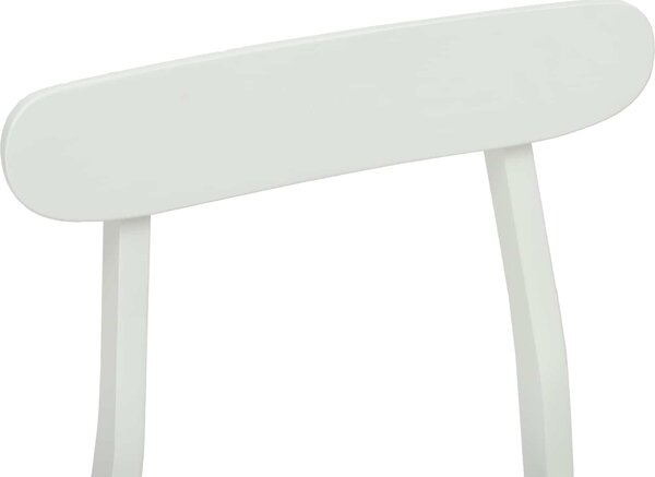 VidaXL Étkezőszék 2 pcs Fehér 43 x 44,5 x 77 cm Tömör Gumi Fa