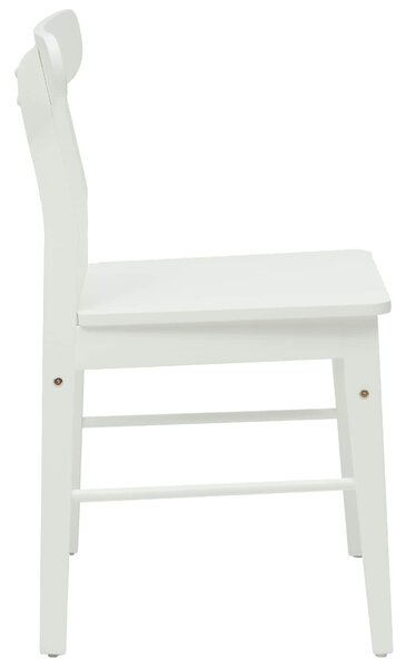 VidaXL Étkezőszék 2 pcs Fehér 43 x 44,5 x 77 cm Tömör Gumi Fa