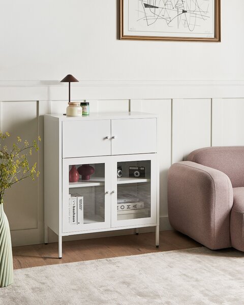 Vitrin ESHOLT Fém 80 cm Fehér