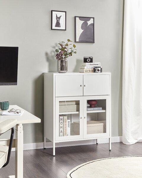 Vitrin ESHOLT Fém 80 cm Fehér