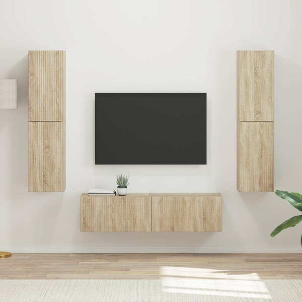 VidaXL TV szekrény garnitúra 6 db Sonoma tölgy Szerelt Fa
