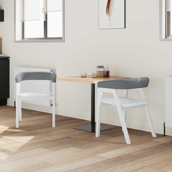 VidaXL Étkező Székek 2 pcs Fehér 54 x 57 x 73 cm Tömör Gumi Fa