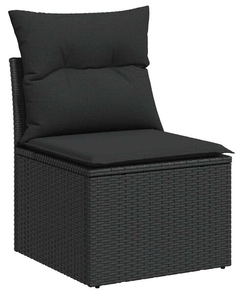 VidaXL Polyrattan Kerti Ülőgarnitúra - 8 részes - Fekete