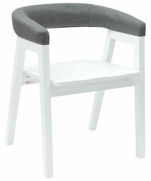 VidaXL Étkező Székek 2 pcs Fehér 54 x 57 x 73 cm Tömör Gumi Fa
