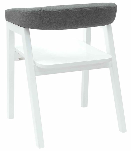 VidaXL Étkező Székek 2 pcs Fehér 54 x 57 x 73 cm Tömör Gumi Fa