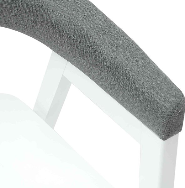 VidaXL Étkező Székek 2 pcs Fehér 54 x 57 x 73 cm Tömör Gumi Fa