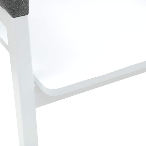 VidaXL Étkező Székek 2 pcs Fehér 54 x 57 x 73 cm Tömör Gumi Fa