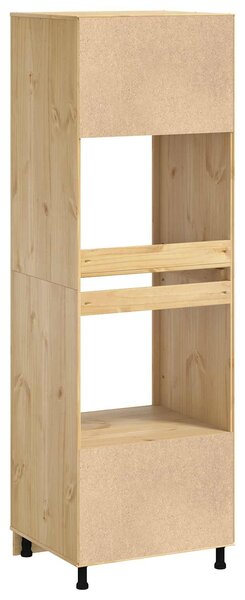 VidaXL Cabinet polcokkal tárolóval Méz 66 x 58 x 207 cm Tömör fenyőfa