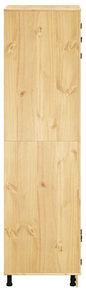 VidaXL Cabinet polcokkal tárolóval Méz 66 x 58 x 207 cm Tömör fenyőfa