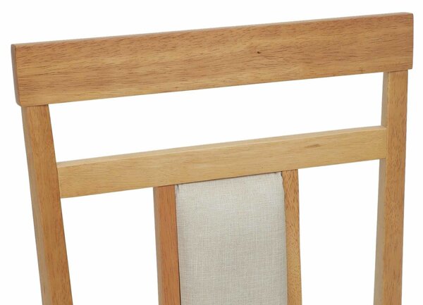 VidaXL Étkezőszék 2 pcs Természetes Tömör Gumi Fa