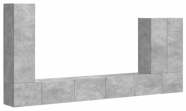 VidaXL TV falit kabinet szett Falra szerelhető 6 pcs Beton Szürke