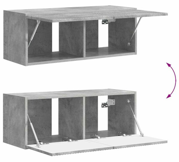 VidaXL TV szekrény garnitúra 3 pcs Beton Szürke Faanyag
