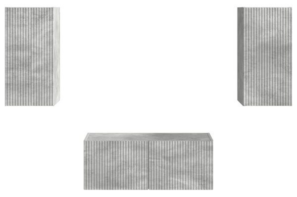 VidaXL TV szekrény garnitúra 6 pcs Beton Szürke Faanyag