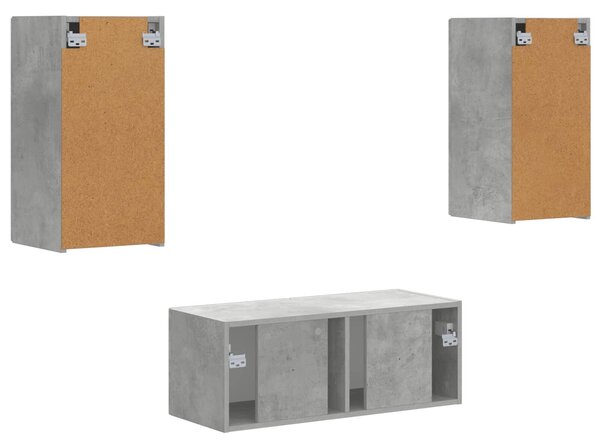 VidaXL TV szekrény garnitúra 6 pcs Beton Szürke Faanyag