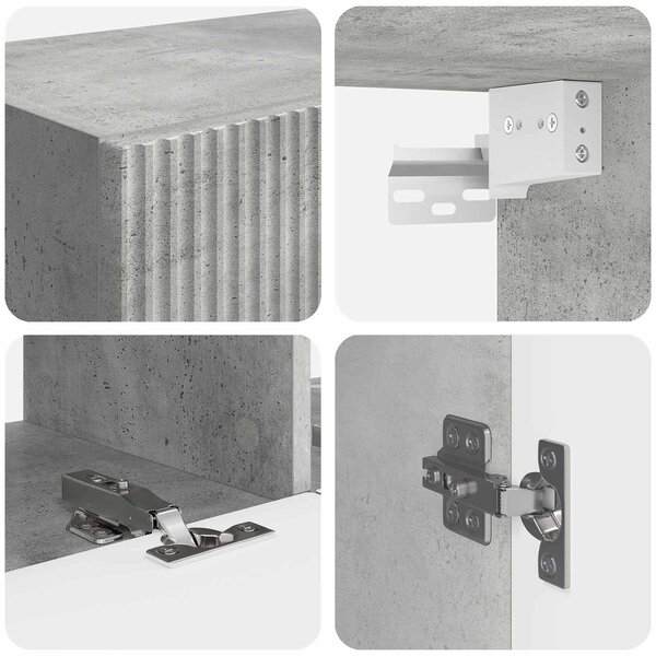 VidaXL TV szekrény garnitúra 6 pcs Beton Szürke Faanyag