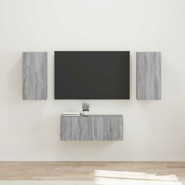 VidaXL TV szekrény garnitúra 6 pcs Szürke Sonoma Faanyag