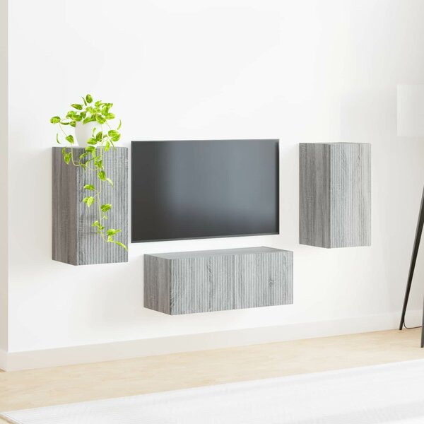 VidaXL TV szekrény garnitúra 6 pcs Szürke Sonoma Faanyag