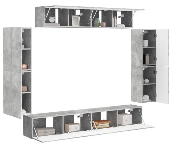 VidaXL TV szekrény 8 pcs Beton Szürke