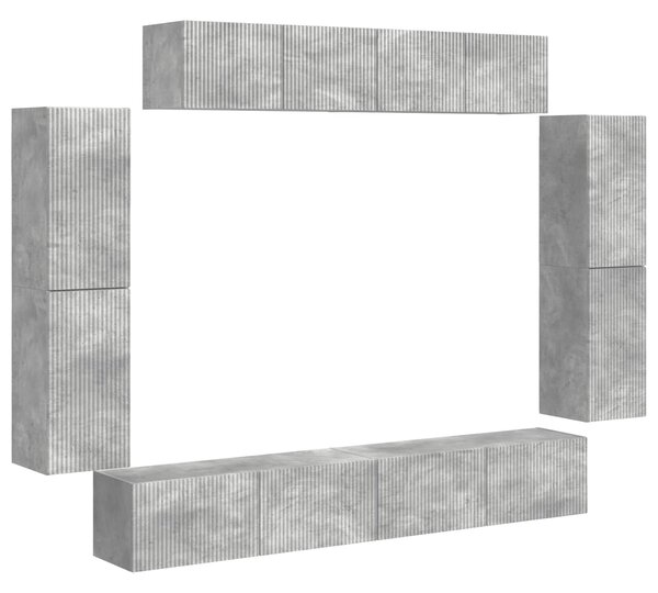 VidaXL TV szekrény 8 pcs Beton Szürke