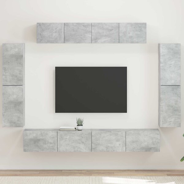 VidaXL TV szekrény 8 pcs Beton Szürke