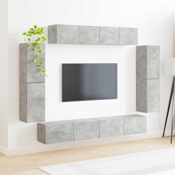 VidaXL TV szekrény 8 pcs Beton Szürke