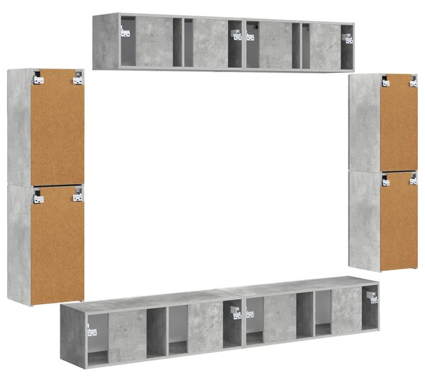 VidaXL TV szekrény 8 pcs Beton Szürke