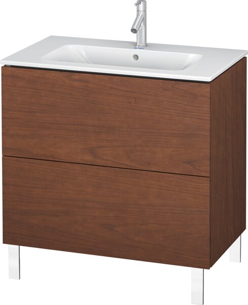 Duravit L-Cube szekrény 82x48.1x70.4 cm álló, mosdó alatti dió LC662601313