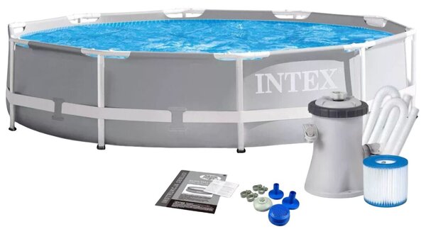 Intex Prism Frame Prémium Fémvázas medence vízforgatóval 305x76cm (26702ND)