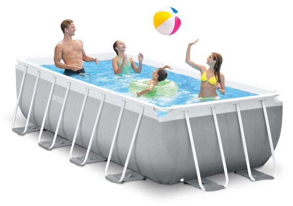 Intex 488x244cm Fémvázas medence, szivattyúval és létrával (26792)