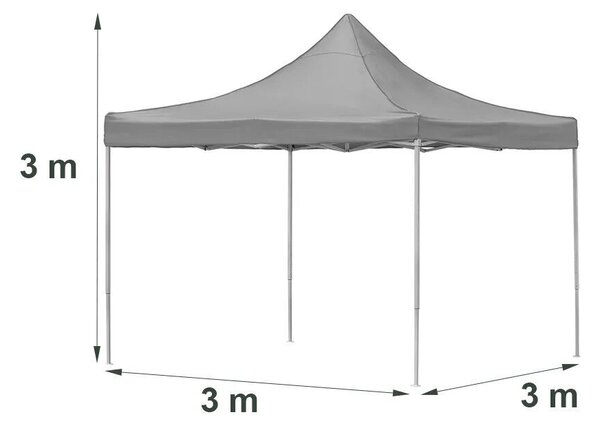 Összecsukható kerti pavilon 3x3 m bézs