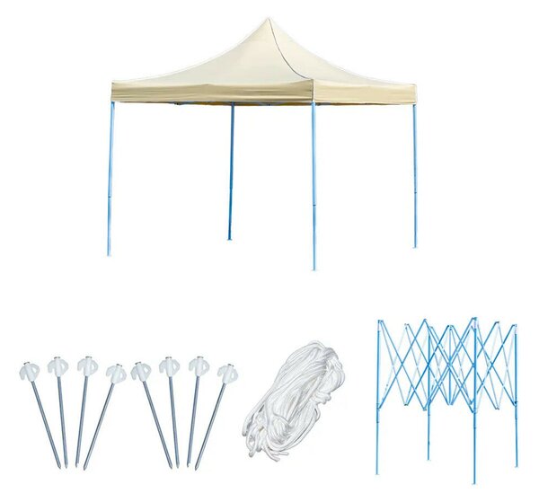 Összecsukható kerti pavilon 3x3 m bézs
