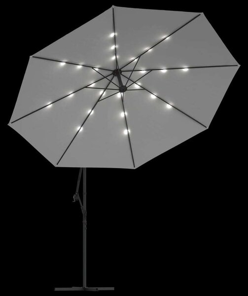 VidaXL Karos Napernyő - 350 cm - LED Világítás