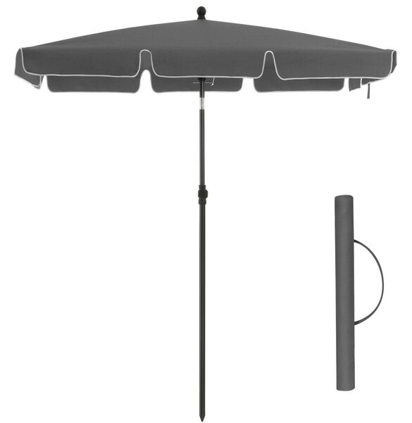Napernyő erkélyre, dönthető, 2x1,25 m, UPF 50+, szürke