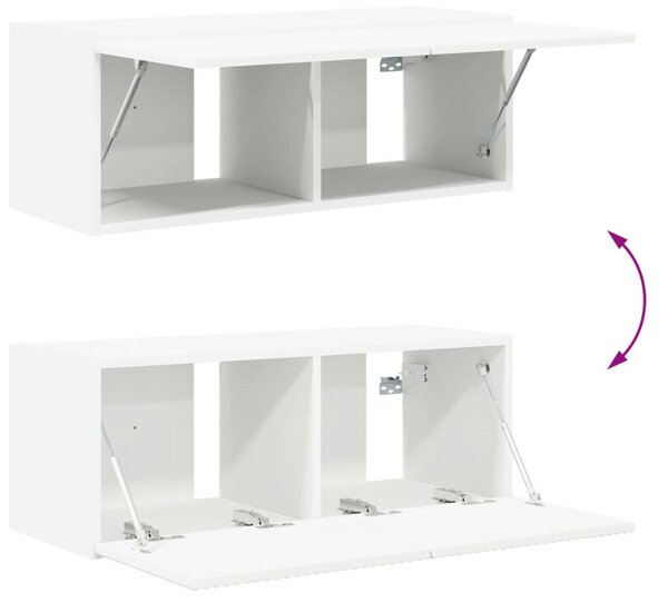 VidaXL TV falit kabinet szett Falra szerelhető 4 pcs Fehér Faanyag