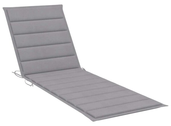 VidaXL Dupla Napozóágy - Akácfa - Szürke - 200cm