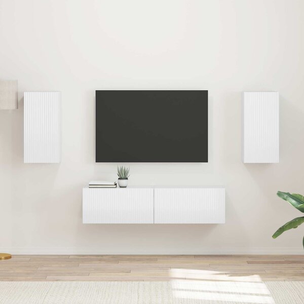 VidaXL 2 pcs Magas Fényű Fehér