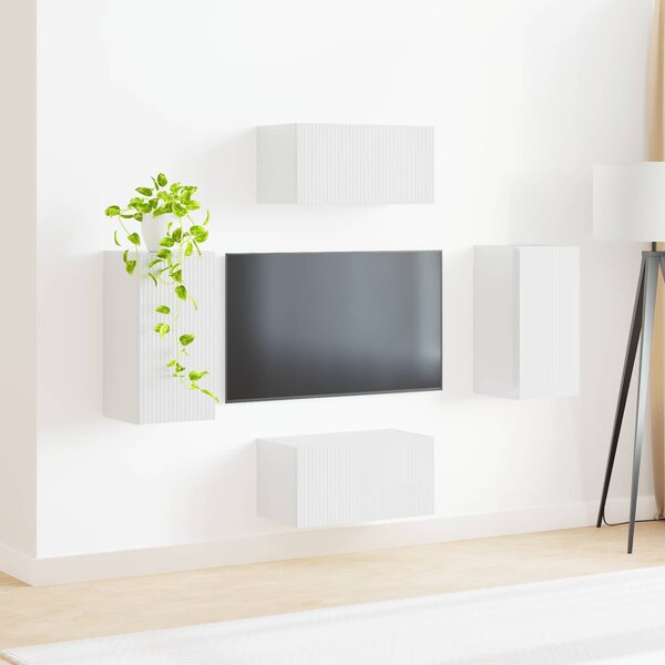VidaXL 2 pcs Magas Fényű Fehér