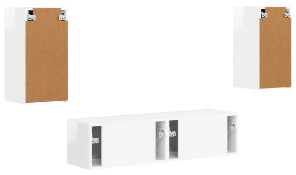 VidaXL 2 pcs Magas Fényű Fehér