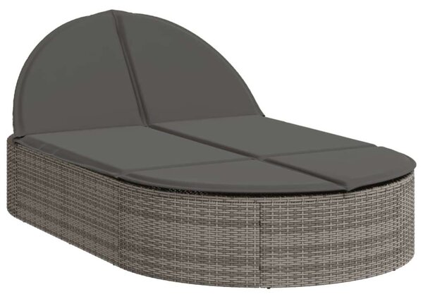 VidaXL Dupla Napozóágy - Polyrattan - 200cm