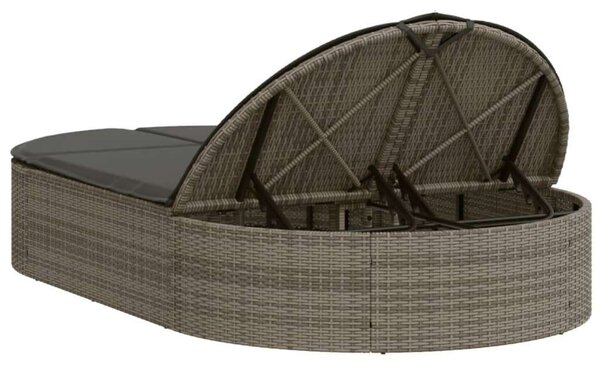 VidaXL Dupla Napozóágy - Polyrattan - 200cm