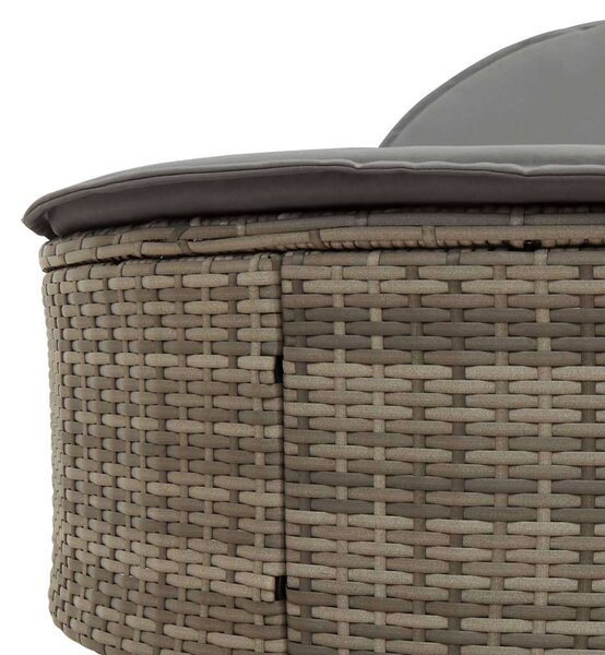 VidaXL Dupla Napozóágy - Polyrattan - 200cm