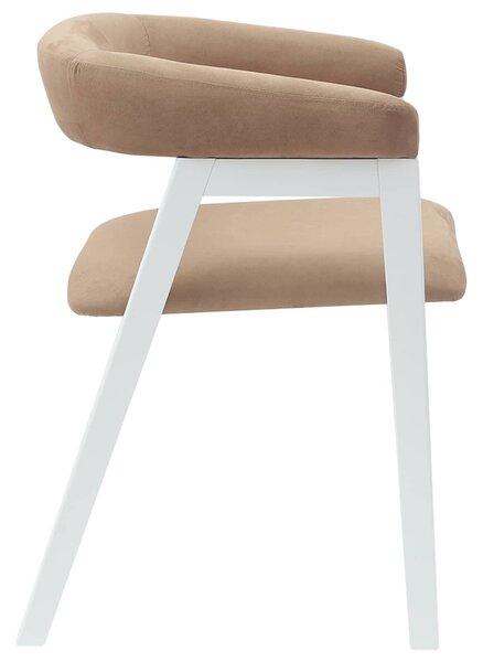VidaXL Étkező Székek 2 pcs Fehér 54 x 57 x 73 cm Tömör Gumi Fa