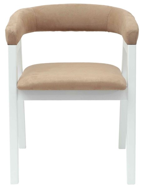 VidaXL Étkező Székek 2 pcs Fehér 54 x 57 x 73 cm Tömör Gumi Fa