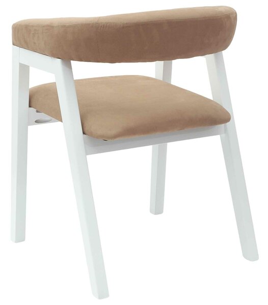 VidaXL Étkező Székek 2 pcs Fehér 54 x 57 x 73 cm Tömör Gumi Fa