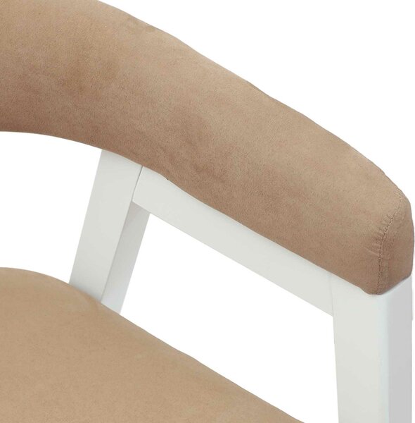 VidaXL Étkező Székek 2 pcs Fehér 54 x 57 x 73 cm Tömör Gumi Fa